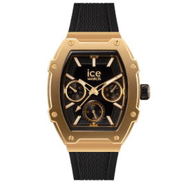Ice Reloj 022866 avec boîtier doré et bracelet noir