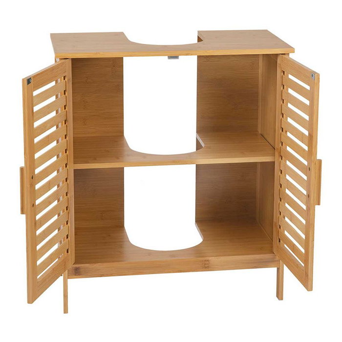 Andrea House Meuble sous lavabo bambou 60 x 30 x 62 cm avec vide sanitaire 20 x 22 cm Andrea House Meuble sous lavabo bambou 60 x 30 x 62 cm avec vide sanitaire 20 x 22 cm