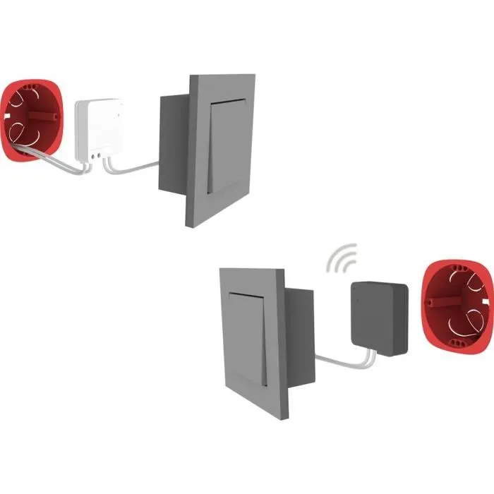 Chacon Kit Interrupteur Va-et-vient Sans Fil DiO CH54700/CH54514 - Blanc - Pour Installation Intérieure Chacon Kit Interrupteur Va-et-vient Sans Fil DiO CH54700/CH54514 - Blanc - Pour Installation Intérieure