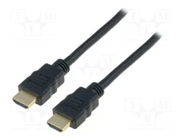 DIGITUS Câble HDMI 2.0 High Speed + Ethernet, 1m, noir