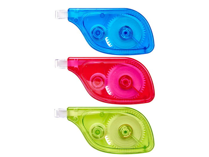 Pincello Cinta Correctora 12 mètres Assortie Couleurs Aléatoires Plastique 11x15x1.5 cm (Set de 36)