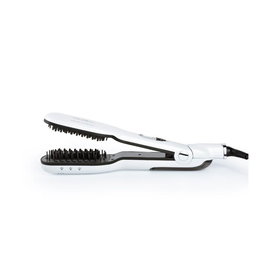 Perfect Beauty Steam Brush White - Cepillo Plancha à Vapeur avec Brosse - 180W, Température Réglable 150-230°C, Dépôt d'Eau, Pour Lissage et Coiffage