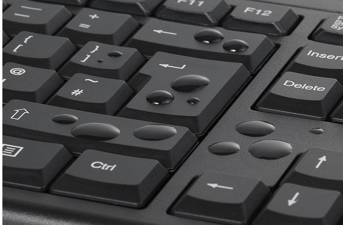 Kensington KM150 EQ - Kit clavier et souris sans fil Azerty pour entreprise, recyclé, étanche et chiffré, avec connexion 2,4 GHz pour Windows et macOS