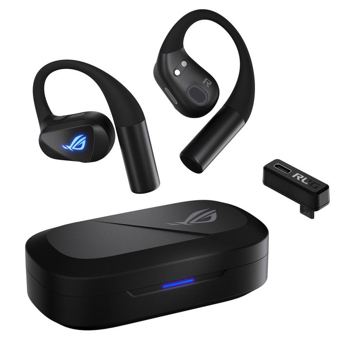 Asus ROG Cetra Open Wireless, écouteurs True Wireless sans fil Bluetooth 6.0/2,4 GHz, design ouvert, autonomie 48h, noir Asus ROG Cetra Open Wireless, écouteurs True Wireless sans fil Bluetooth 6.0/2,4 GHz, design ouvert, autonomie 48h, noir