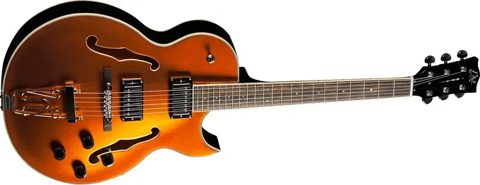 EKO Guitare Électrique Hollowbody Jazz Single Cut Gold - Micros Humbucker, Finition Brillante, Sunburst EKO Guitare Électrique Hollowbody Jazz Single Cut Gold - Micros Humbucker, Finition Brillante, Sunburst