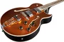 EKO Guitare Électrique Hollowbody Jazz Single Cut Gold - Micros Humbucker, Finition Brillante, Sunburst