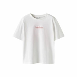 T shirt à manches courtes Enfant Name It Nkffalaura Ss Blanc