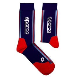 Sparco Chaussettes Design Martini-R Taille 41-46 Bleu Marine/Rouge