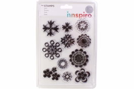 Innspiro Set de tampons acryliques Formas flor 14x18cm