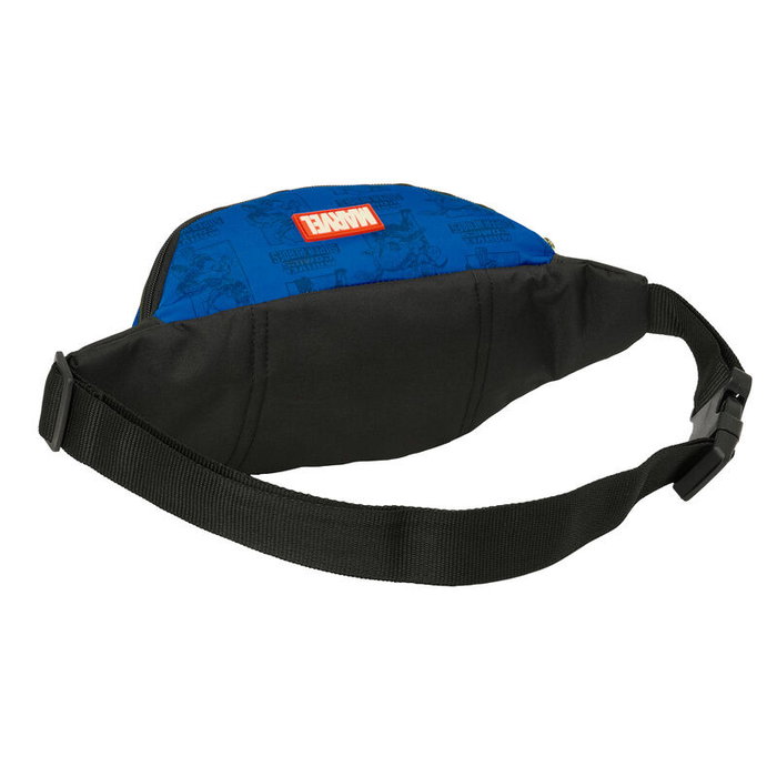 SAFTA Riñonera Avengers Marvel Vengadores, Sac Banane avec Compartiment Principal à Fermeture Éclair, Poche Frontale, Taille 23x9x12 cm