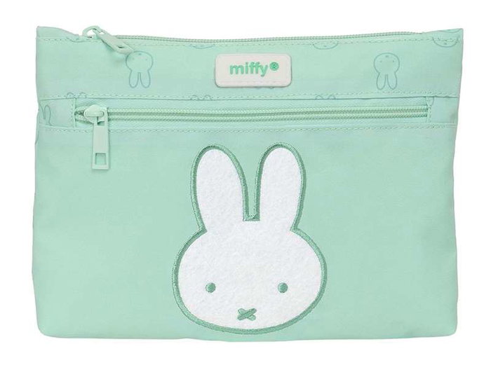 Safta Portatout 2 compartiments avec couvercle et système d'eau Miffy menthe, dimensions 23x16x3 cm