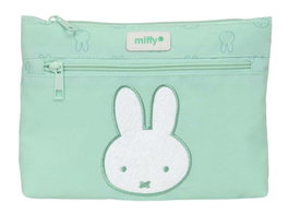 Safta Portatout 2 compartiments avec couvercle et système d'eau Miffy menthe, dimensions 23x16x3 cm