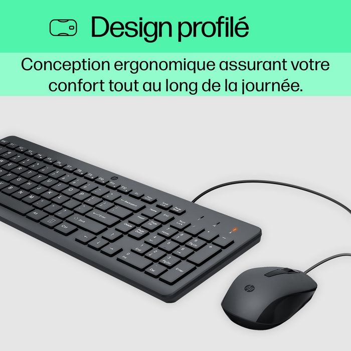HP 150 Combo Clavier et Souris Filaire USB - Allemand