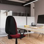 PIQUERAS Y CRESPO Chaise de bureau Algarra, similicuir turquoise, accoudoirs fixes