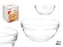 Vivalto Bol en Verre Empilable 14 cm Transparent - Capacité 400 ml (Set de 48)