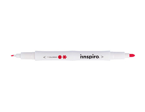 Innspiro Marqueur COLORING double pointe rouge 0,4mm/0,8mm Innspiro Marqueur COLORING double pointe rouge 0,4mm/0,8mm