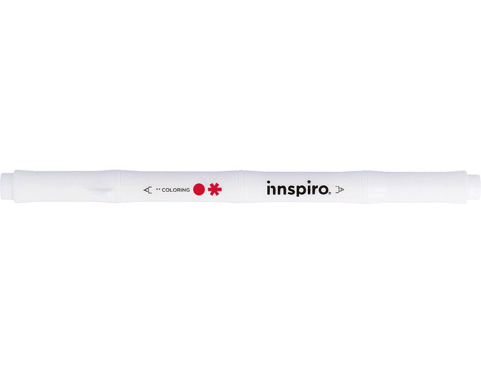 Innspiro Marqueur COLORING double pointe rouge 0,4mm/0,8mm Innspiro Marqueur COLORING double pointe rouge 0,4mm/0,8mm