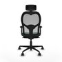 Piqueras y Crespo Chaise de Bureau avec Appui-tête 2D036N2 Vert