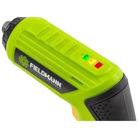 Fieldmann Visseuse sans fil 3.6 V avec batterie Li-ion 1500 mAh, 230 tr/min, lampe LED, 15 accessoires, câble USB-C, verte