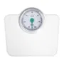 Livoo DOM490 Pese-personne mécanique rétro - Balance de salle de bain vintage - Capacité max 136 kg - Plateau métal antidérapant blanc