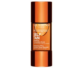 Clarins Autobronzant Concentré Éclat pour le Visage, Teint Lumineux et Naturel, Formule à 99% d'Ingrédients Naturels, Sans Odeur, 15 ml