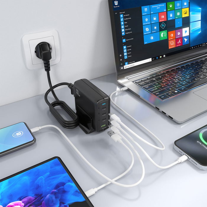 Chargeur mural Aisens GAN Noir 140 W 50 W