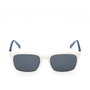 Guess Gafas GU9236 24V Lunettes de soleil enfant rectangulaires blanches avec cristaux bleus, 135mm