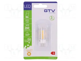GTV Poland Lampe LED G4 blanc ambiant 12VDC 3W