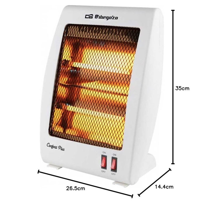 Chauffage d'Appoint Quartz Orbegozo BP 5000 Blanc 800 W Chauffage d'Appoint Quartz Orbegozo BP 5000 Blanc 800 W