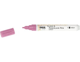 Kreul Marqueur Verre et Porcelaine Glass&Porcelain Glitter Rose 1-3mm