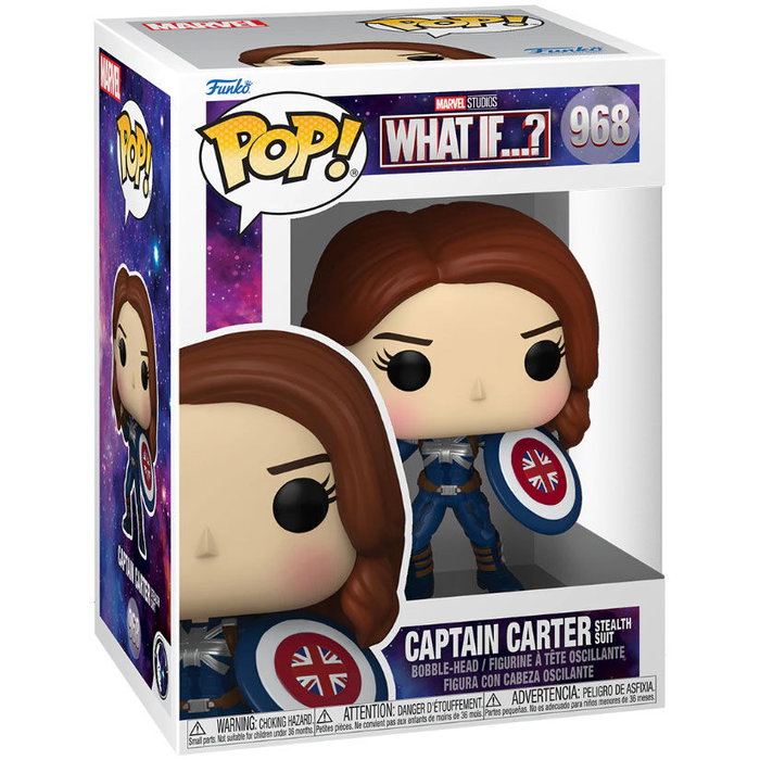 Funko Pop! Marvel: What If...? - Captain Carter (Stealth Suit) - Figurine Vinyl 9 cm avec Boîte Fenêtre Funko Pop! Marvel: What If...? - Captain Carter (Stealth Suit) - Figurine Vinyl 9 cm avec Boîte Fenêtre