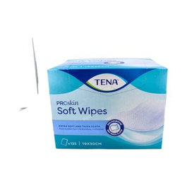 TENA Soft Wipe Lingettes Nettoyantes en Cellulose 135 unités