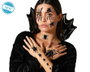 Tatouages faciaux et corporels d'araignées et de toiles d'araignée noir brillant