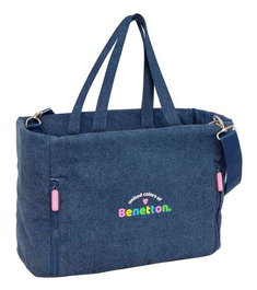 Safta Sacoche pour ordinateur portable 14,1 pouces Benetton Denim - 40x31x17 cm