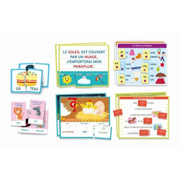 Clementoni Coffret Jeux de lecture - Jeux d'association et reconnaissance visuelle pour apprendre à lire - Dès 4 ans - Éducatif