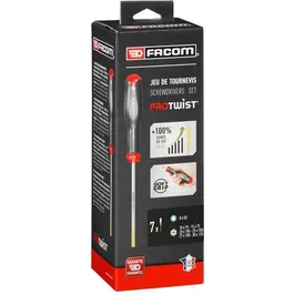 Facom ATXR.J7PB - Jeu de 7 tournevis PROTWIST Torx et Resistorx pour visserie automobile et électroménager - Torx T8, Resistorx TT10 à TT30