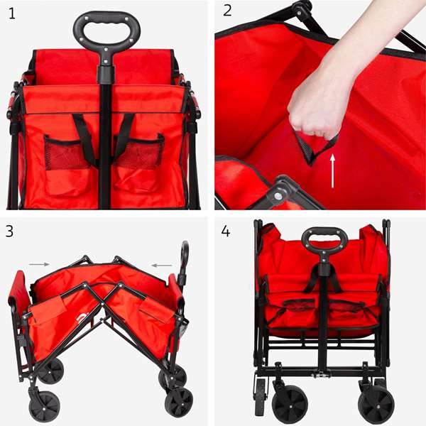 Color Baby Aktive-Carro Chariot Portatif Plage/Camping avec Porte 73x44x93cm