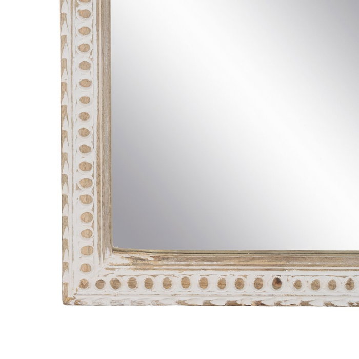 BigBuy Home Miroir mural Blanc Naturel Vertical 60,9 x 3,8 x 152,4 cm