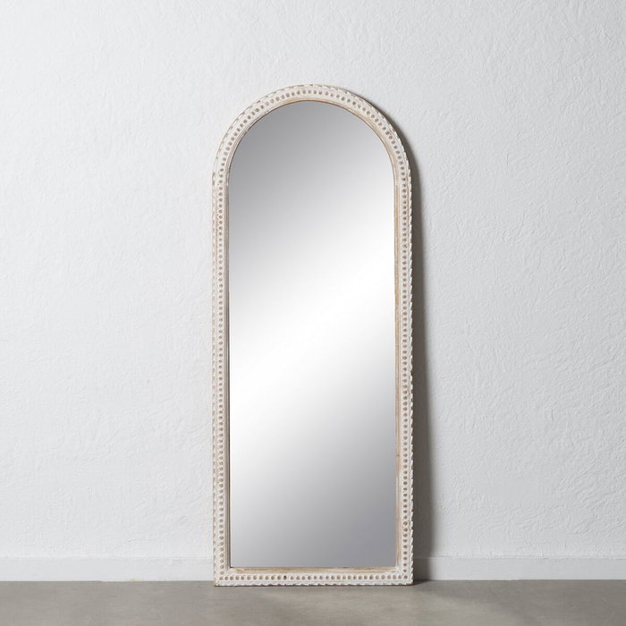 BigBuy Home Miroir mural Blanc Naturel Vertical 60,9 x 3,8 x 152,4 cm