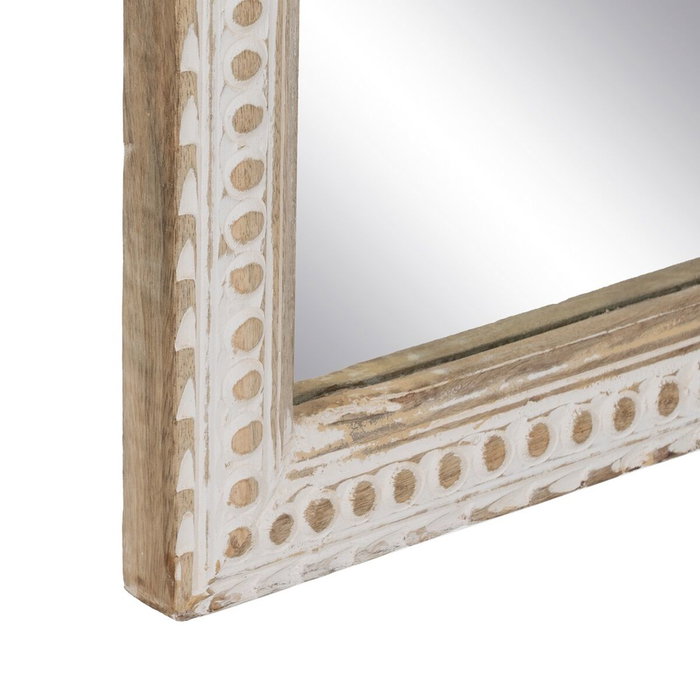 BigBuy Home Miroir mural Blanc Naturel Vertical 60,9 x 3,8 x 152,4 cm