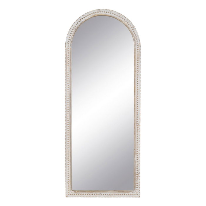 BigBuy Home Miroir mural Blanc Naturel Vertical 60,9 x 3,8 x 152,4 cm