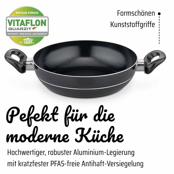 GSW Batterie de cuisine MILANO NERO 15 pièces Noir GSW Batterie de cuisine MILANO NERO 15 pièces Noir