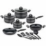 GSW Batterie de cuisine MILANO NERO 15 pièces Noir