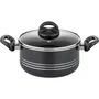 GSW - Batterie de cuisine induction Milano Nero 15 pièces en aluminium massif - Casseroles, poêles, couvercles - Revêtement antiadhésif sans PFAS