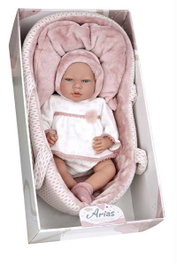 Poupée Arias Elegance 40 cm Andie Rosa avec Capazo, Mécanisme Pleurs - Try Me