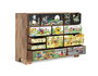 GINER Y COLOMER Commode en bois de manguier style ethnique 120 cm, multicolore, peinture main, 6 tiroirs, 120x40x90 cm