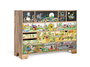 GINER Y COLOMER Commode en bois de manguier style ethnique 120 cm, multicolore, peinture main, 6 tiroirs, 120x40x90 cm