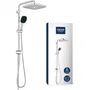 GROHE Colonne de douche GROHE Vitalio Comfort 250 avec inverseur manuel, économie d'eau, tête de douche 25 cm à 2 jets et pommeau, chromé - 26698001
