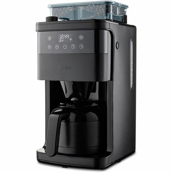Medion Cafetière Filtre Digitale Isotherme avec Broyeur 1000W 1,0L Noir Medion Cafetière Filtre Digitale Isotherme avec Broyeur 1000W 1,0L Noir