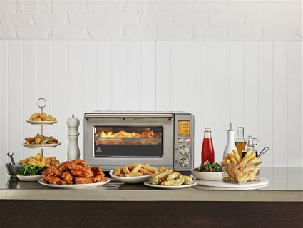Sage SOV860BSS4EEU1 Four Multifonction et Friteuse à Air Smart avec Technologie Element iQ™, 10 Fonctions (Toast, Cuisson Lente, Pizza), Intérieur Éclairé, Super Convection